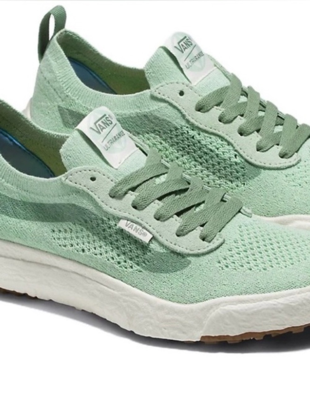 Vans Women’s VR3 CRUSH Mint Green Knit Lace-Up Sneakers